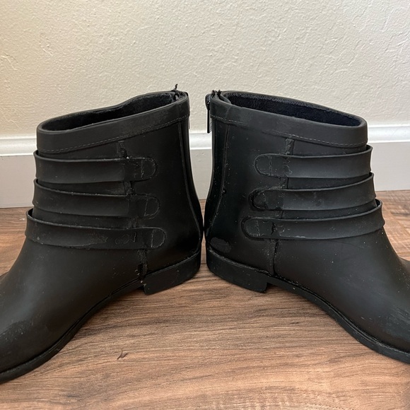 Loeffler Randall Fenton buckle, back zip rain boots - Picture 3 of 7